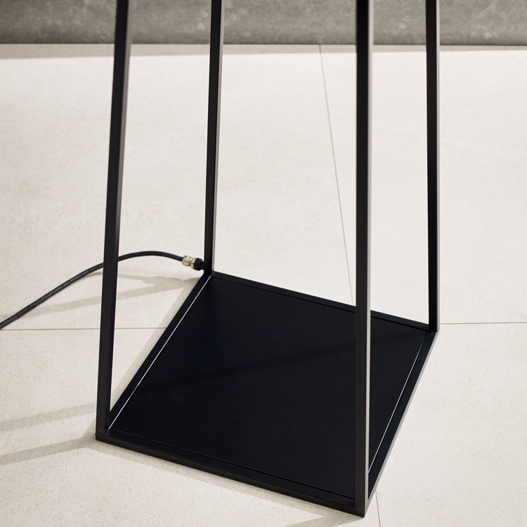Black Aluminum Outdoor LED Floor Lamp with 3-Way Switch