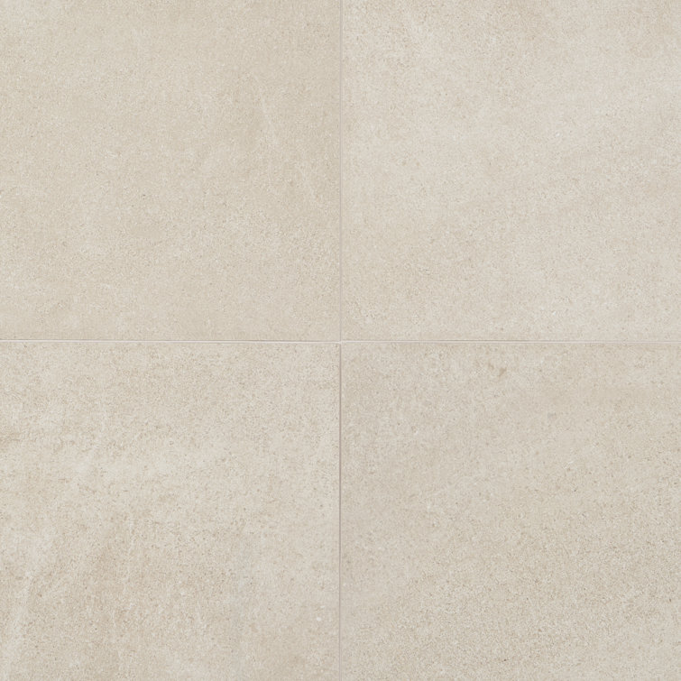 Large Format Beige Porcelain Stone Look Wall & Floor Tile