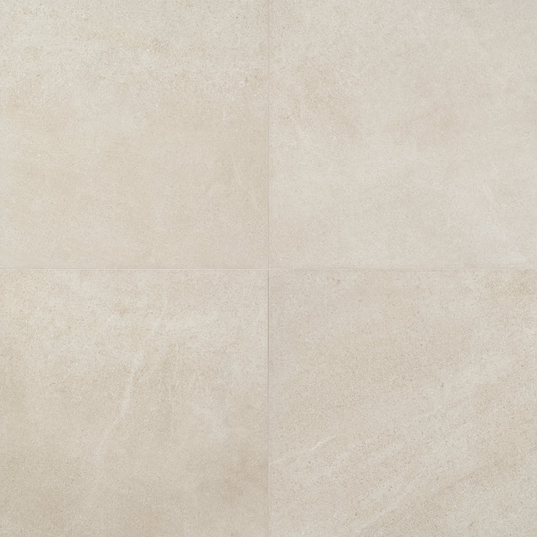 Large Format Beige Porcelain Stone Look Wall & Floor Tile