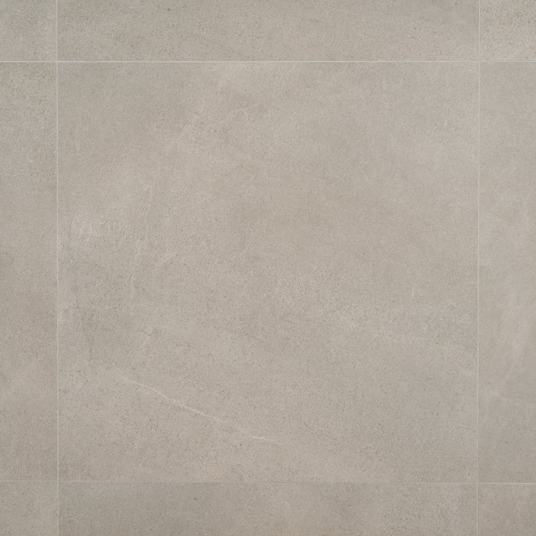 Lincoln 36" x 36" Matte Gray Porcelain Cement Look Tile