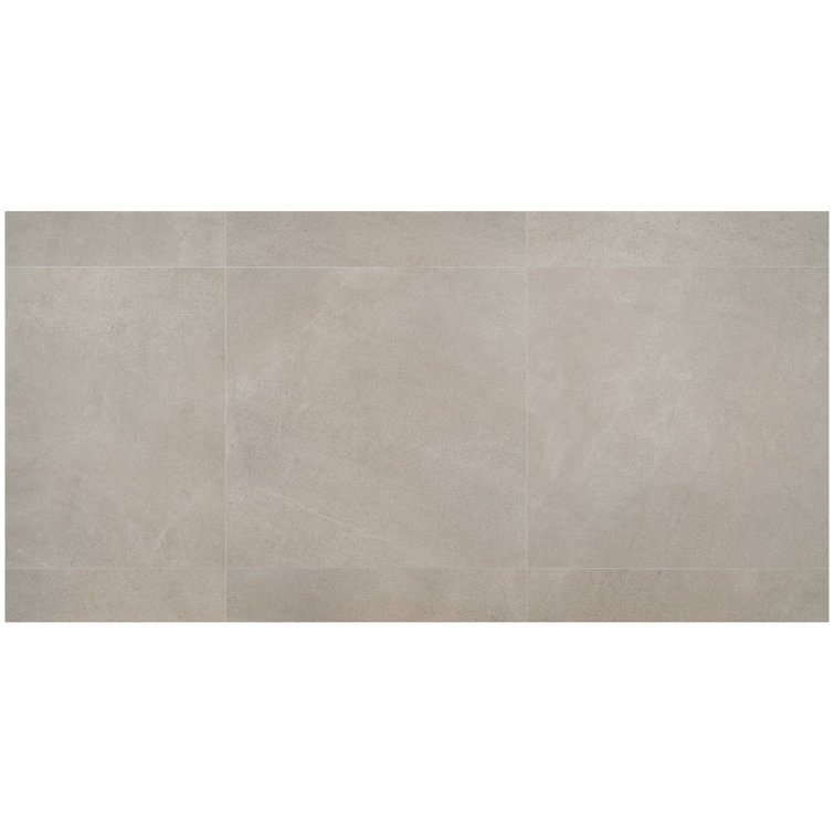 Lincoln 36" x 36" Matte Gray Porcelain Cement Look Tile