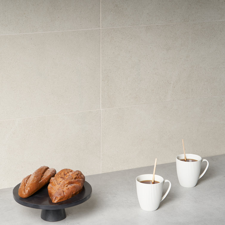 Lincoln 12" x 24" Beige Matte Porcelain Floor and Wall Tile