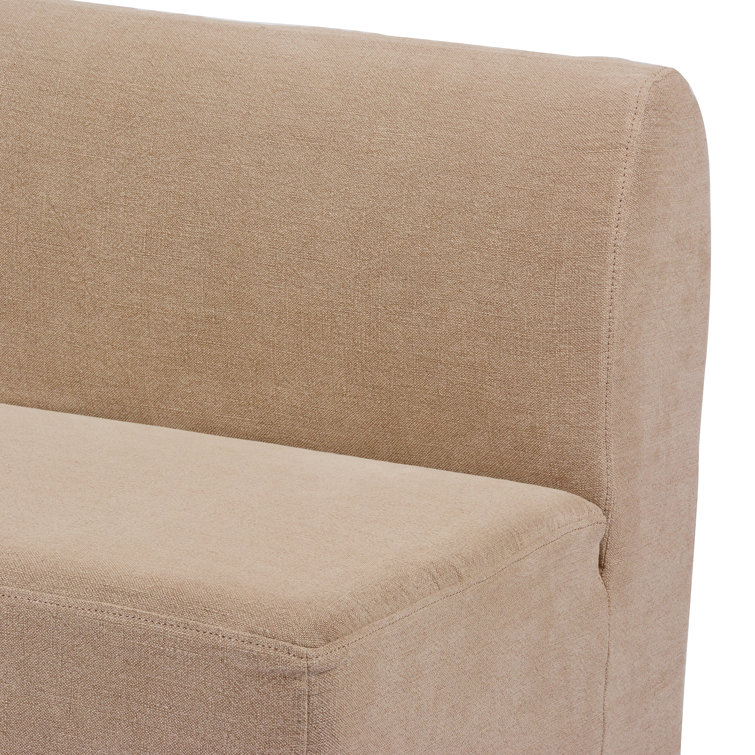 Canvas Linen Upholstered Dining Bench with Slipcover, 72"W