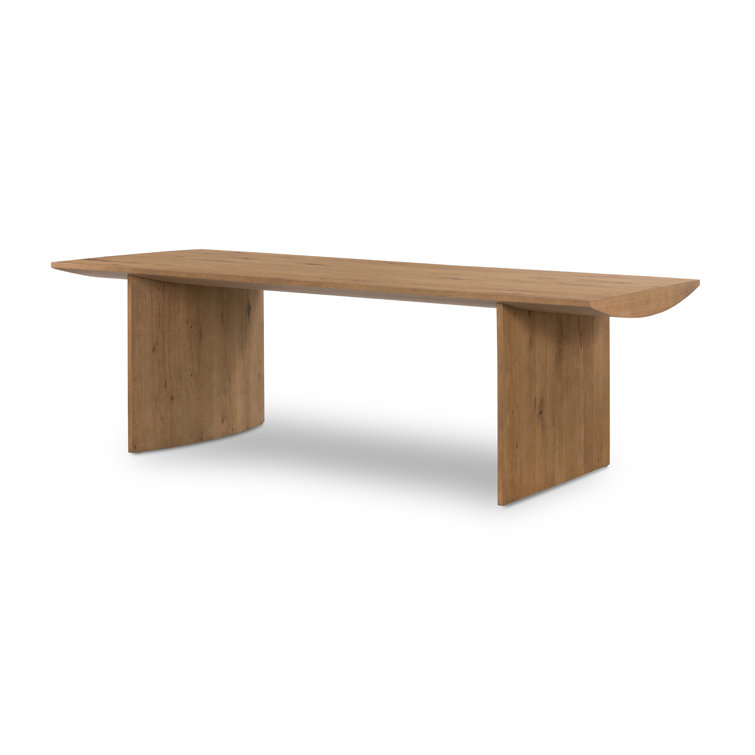 Contemporary Warm Grey-Brown Oak Veneer Rectangular Dining Table