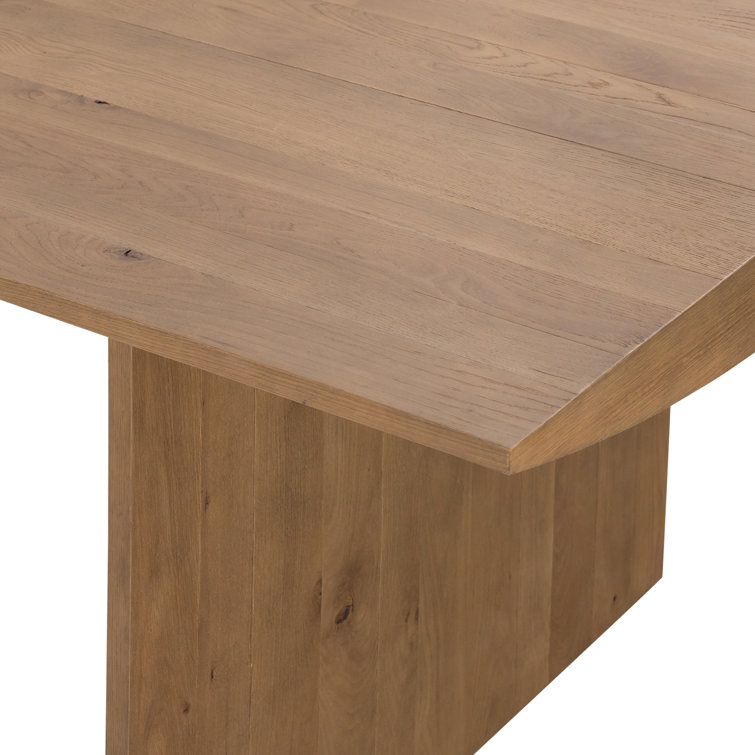 Contemporary Warm Grey-Brown Oak Veneer Rectangular Dining Table