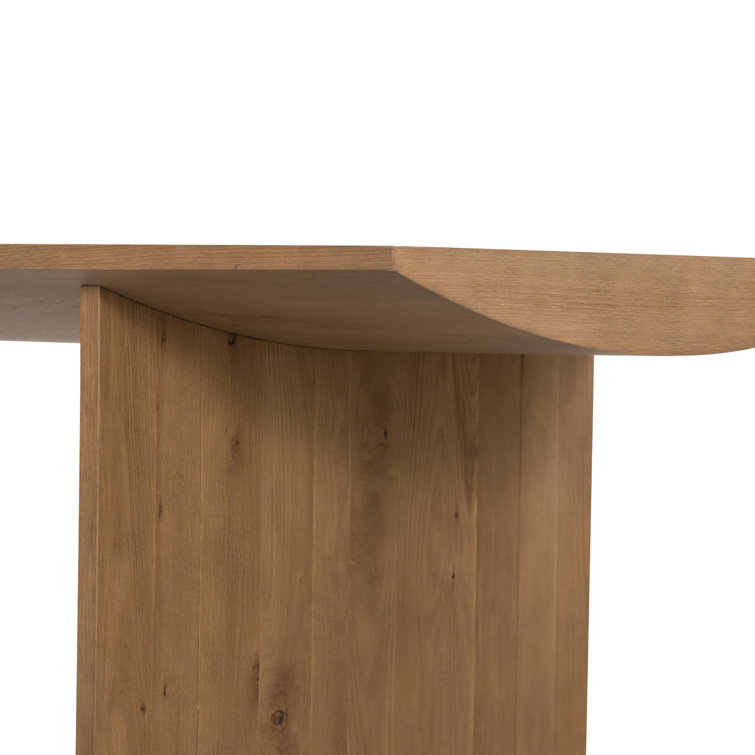 Contemporary Warm Grey-Brown Oak Veneer Rectangular Dining Table