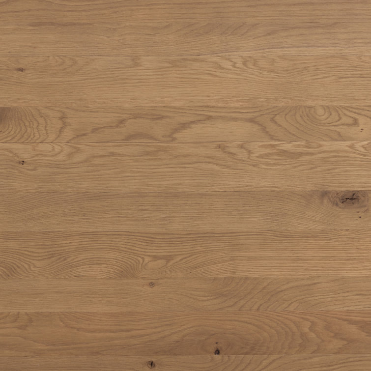 Contemporary Warm Grey-Brown Oak Veneer Rectangular Dining Table