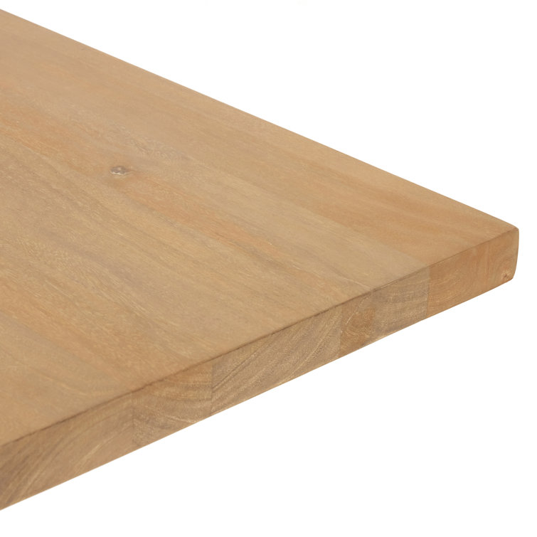 Natural Mango Wood Rectangular Dining Table, 72"