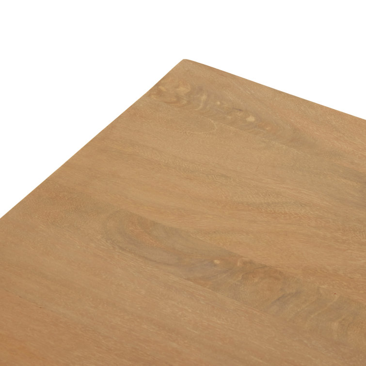 Natural Mango Wood Rectangular Dining Table, 72"