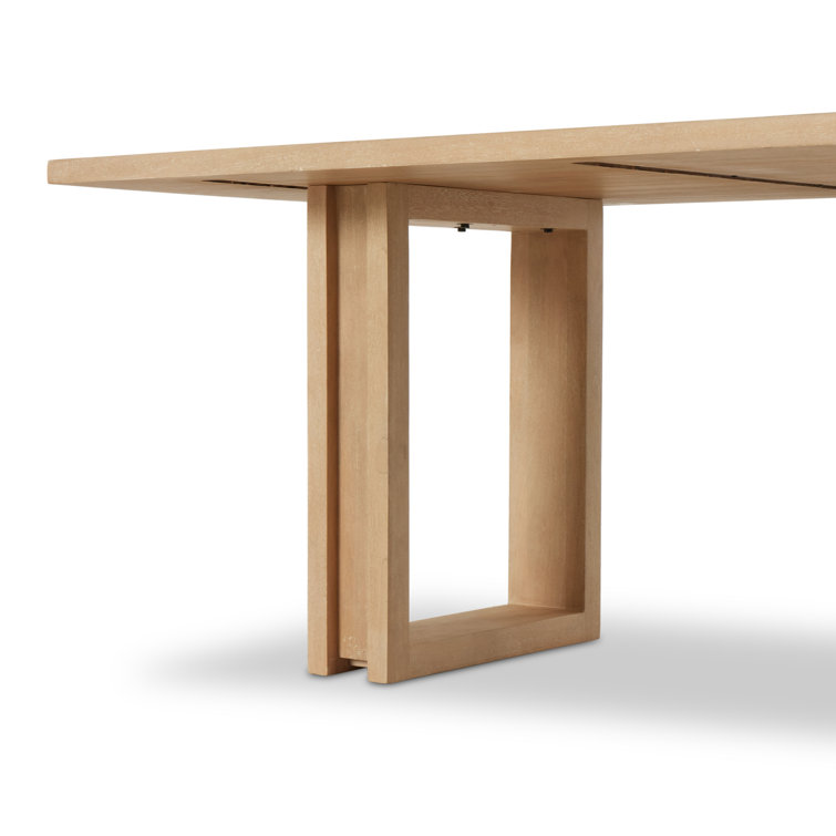 Natural Mango Wood Rectangular Dining Table, 72"