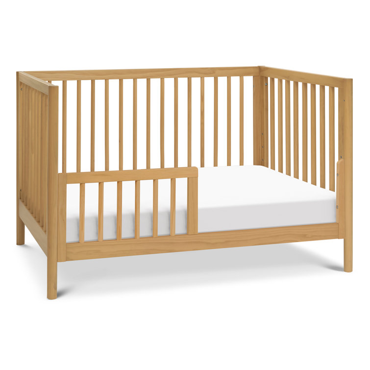 Honey Oak 3-in-1 Convertible Crib with Adjustable Heights