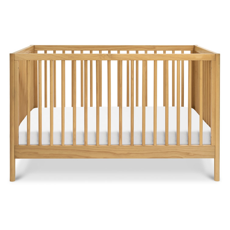 Honey Oak 3-in-1 Convertible Crib with Adjustable Heights