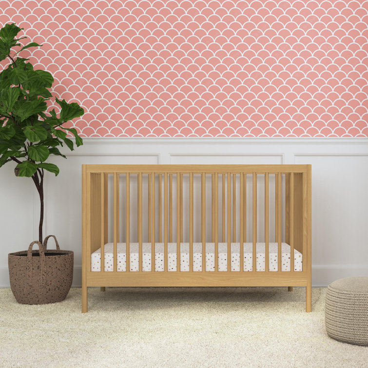 Honey Oak 3-in-1 Convertible Crib with Adjustable Heights