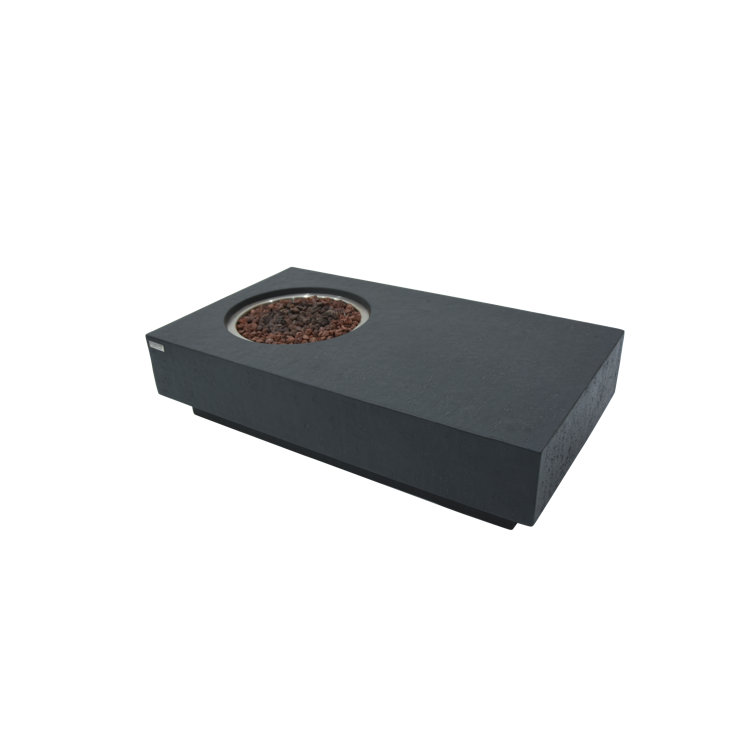 Granville 63" Gray Concrete Gas Fire Pit Table