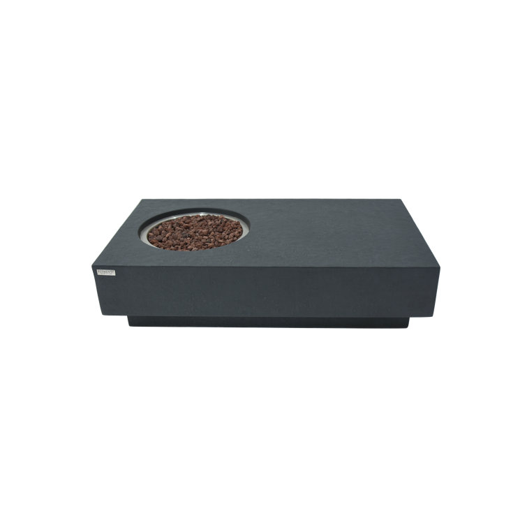 Granville 63" Gray Concrete Gas Fire Pit Table