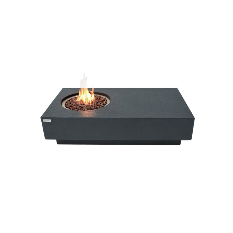Granville 63" Gray Concrete Gas Fire Pit Table