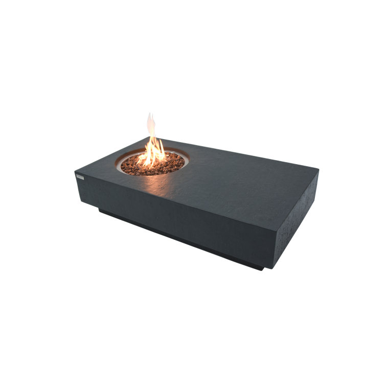 Granville 63" Gray Concrete Gas Fire Pit Table