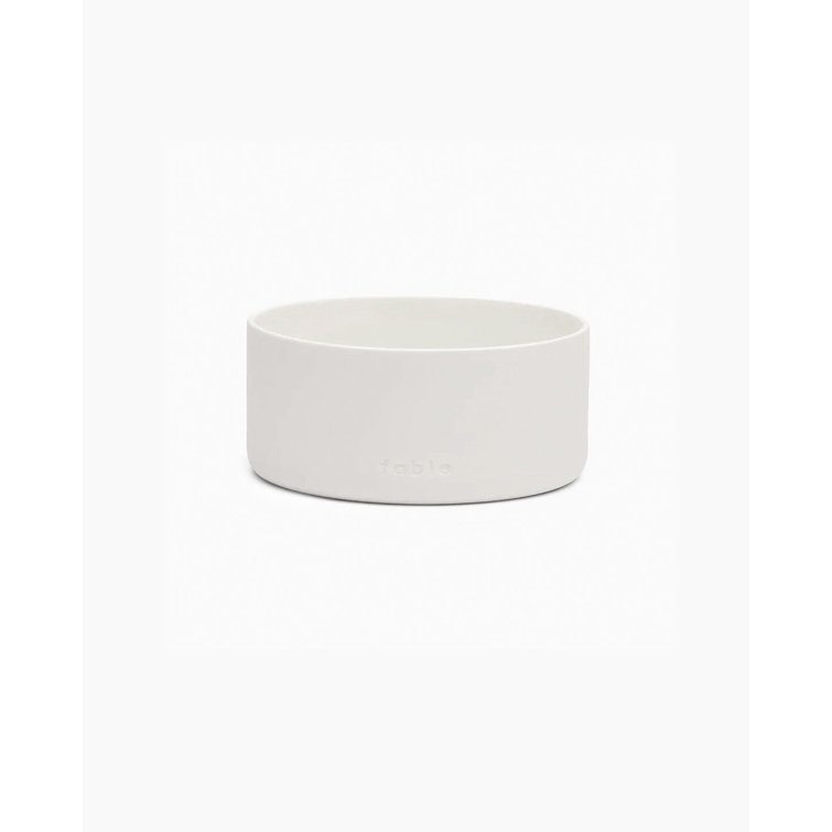 Large Light Gray Ceramic Pet Bowl