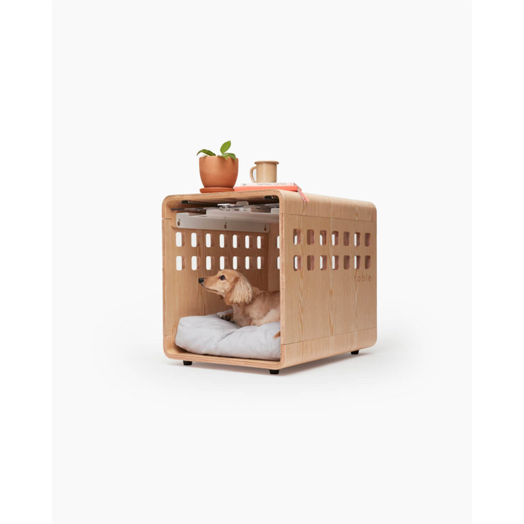 Small Signature Ash Bentwood Pet Crate Table