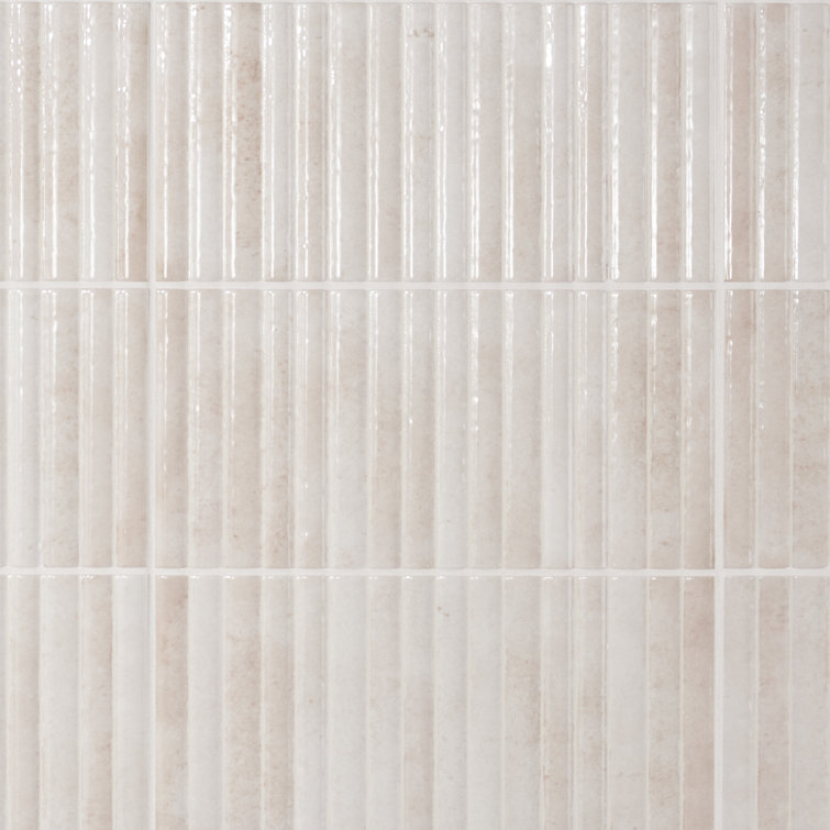 Hills 6" x 12" Glossy White Ceramic Subway Wall Tile