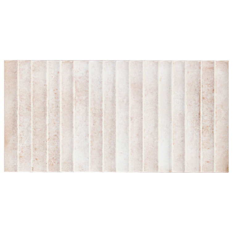 Hills 6" x 12" Glossy White Ceramic Subway Wall Tile