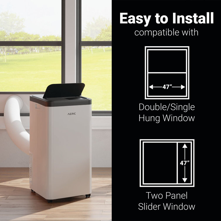 Aeric 8,000 BTU White Portable Air Conditioner with Remote