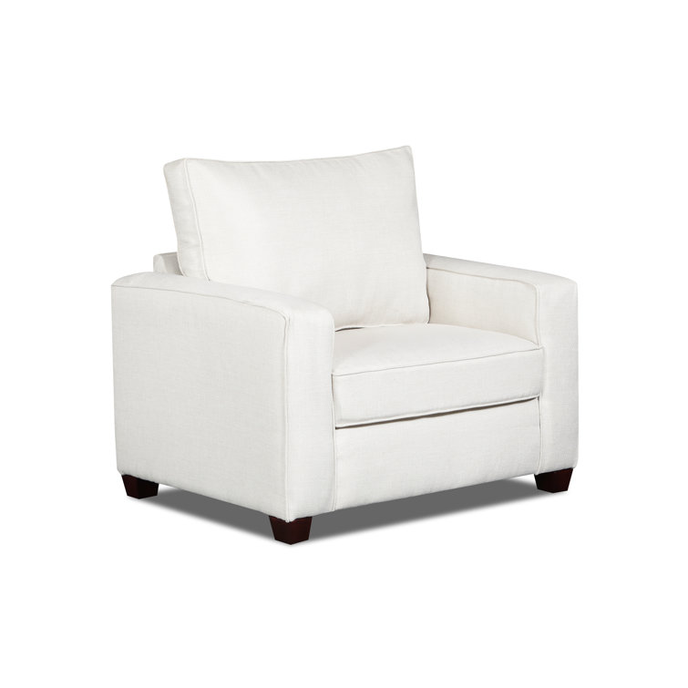 Soft Washed Cream 4-Piece Living Room Set with Sleeper Sofa
