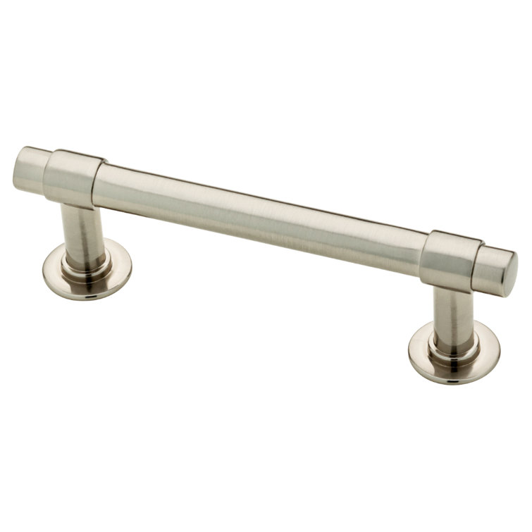 Satin Nickel 4" Modern Bar Pull with Mounting Hardware