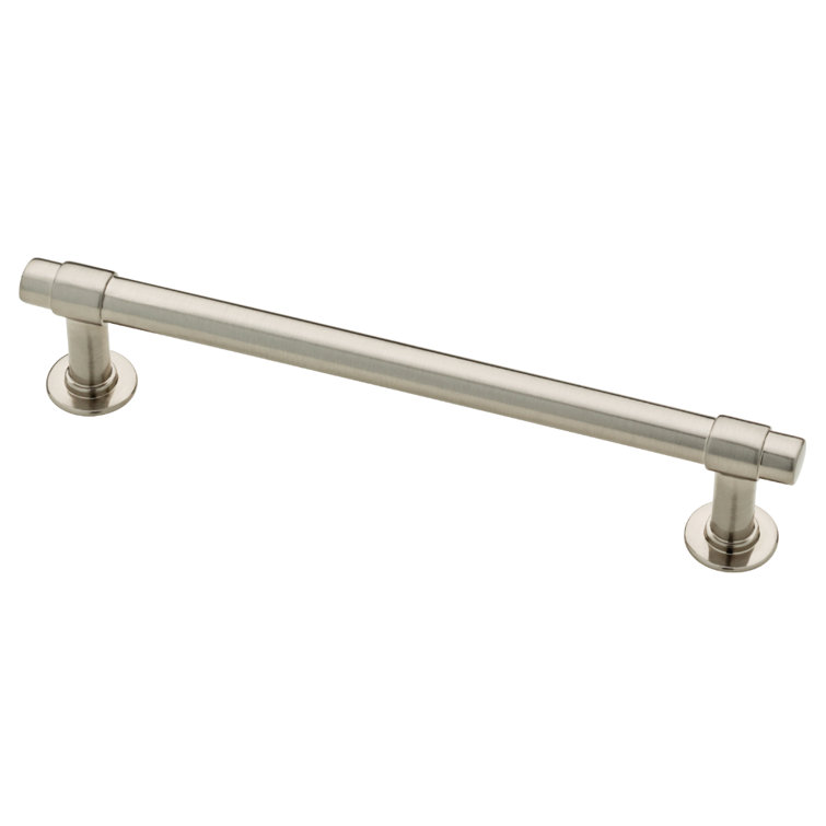 Satin Nickel 4" Modern Bar Pull with Mounting Hardware