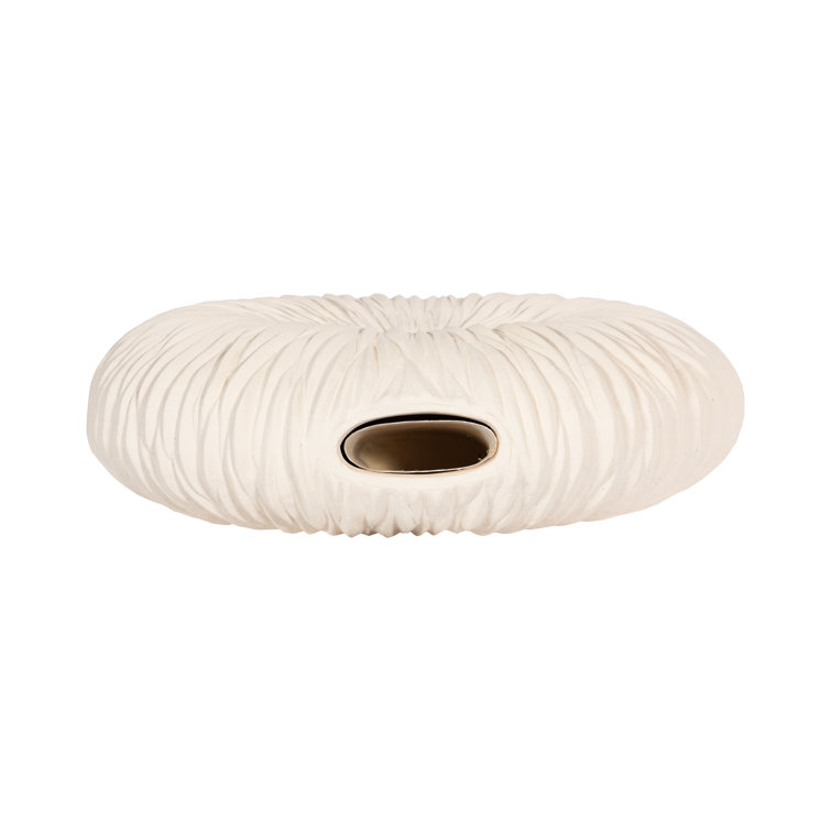 Waves Off White 28" Contemporary Resin Floor Vase