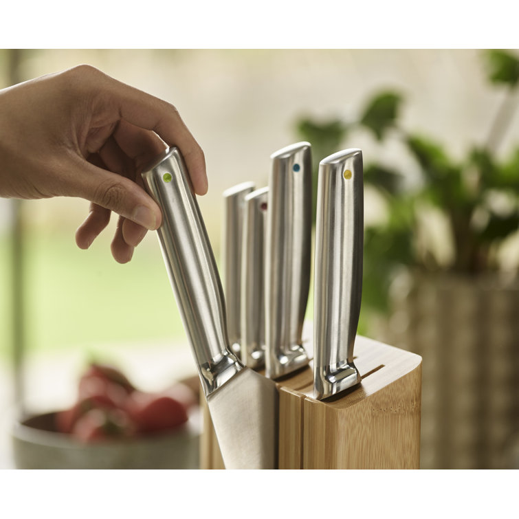 Joseph Joseph Joseph Joseph Elevate™ Steel 5-Piece Knife Set with Bamboo Block