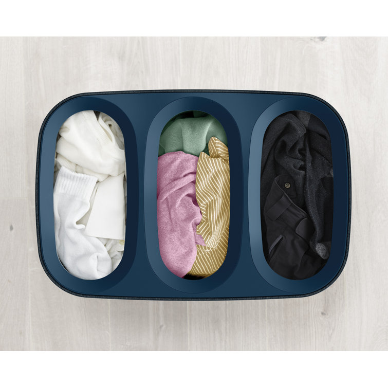 Carbon Black Steel 90L Laundry Hamper with Lid