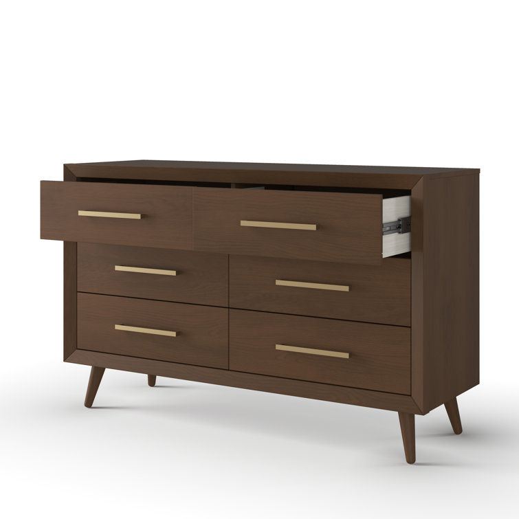 Cranbrook Toasted Chestnut Mid-Century Double Nursery Dresser