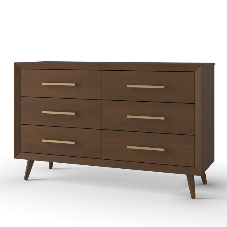 Cranbrook Toasted Chestnut Mid-Century Double Nursery Dresser