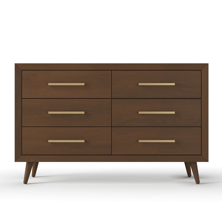 Cranbrook Toasted Chestnut Mid-Century Double Nursery Dresser