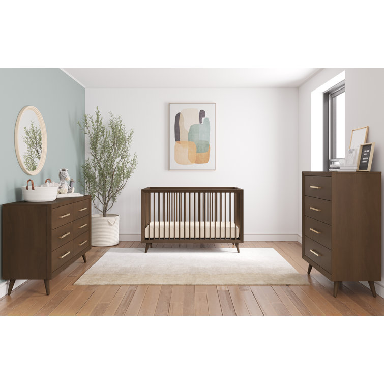 Cranbrook Toasted Chestnut Mid-Century Double Nursery Dresser
