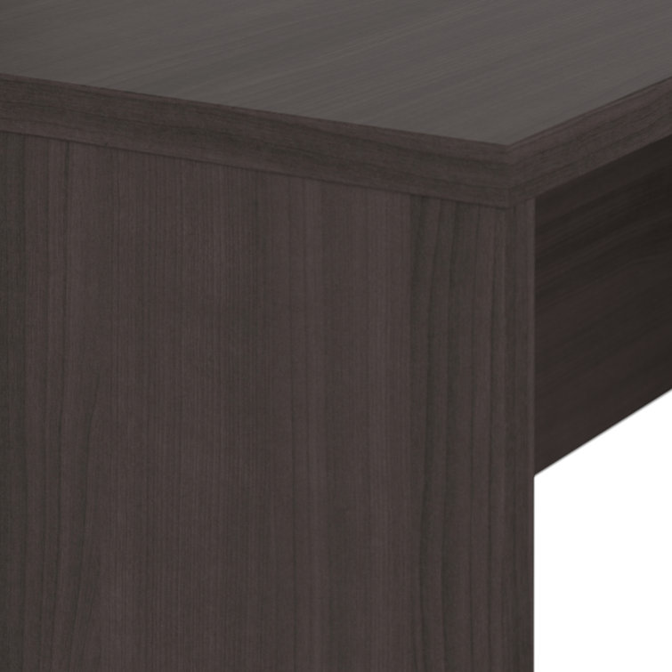 Studio C Transitional Storm Gray Home Office Desk with Filing Cabinet
