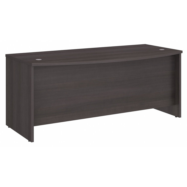Studio C Transitional Storm Gray Home Office Desk with Filing Cabinet