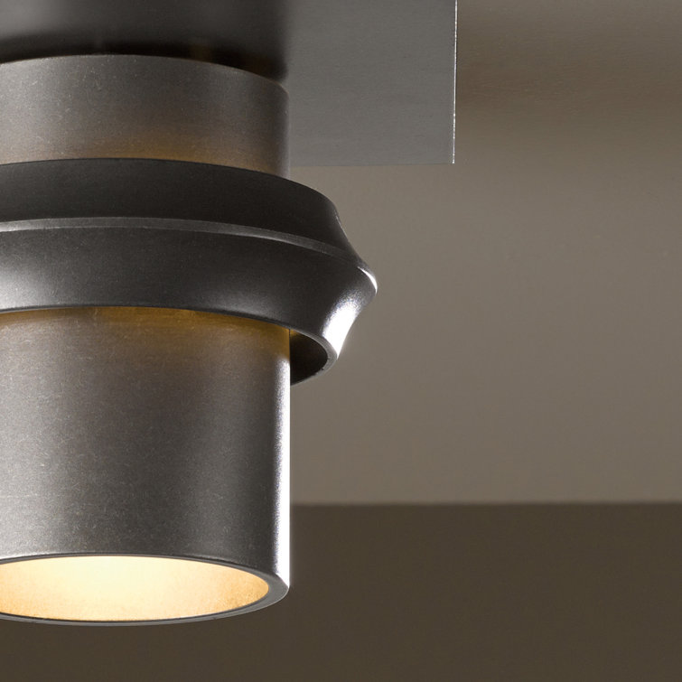 Coastal Black Aluminum 4.9'' H Outdoor Semi Flush Mount