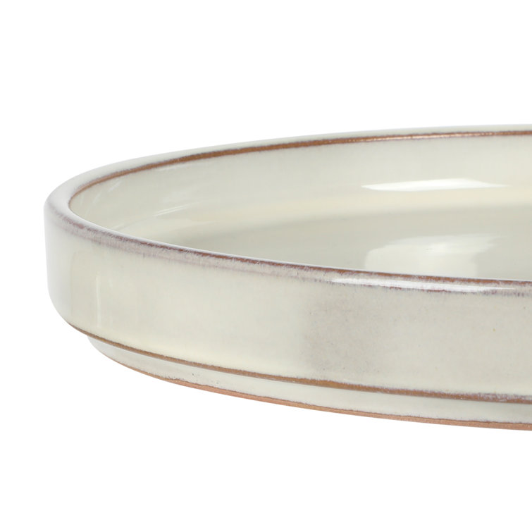 Moonstone White Ceramic 16-Piece Dinnerware Set