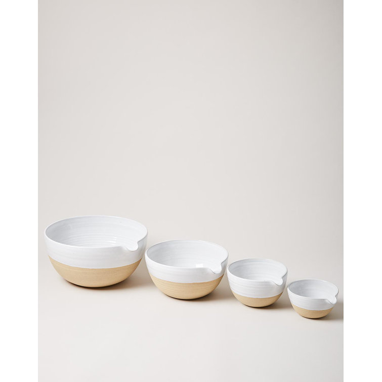 Medium Multicolor Ceramic Color Block Serving Bowl