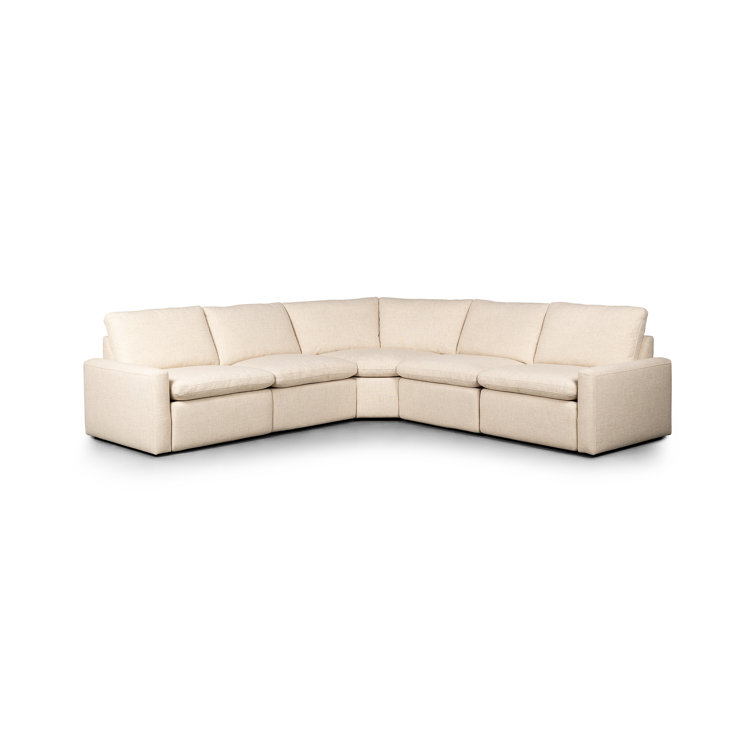 Antigo Natural Linen Five-Piece Sectional Sofa