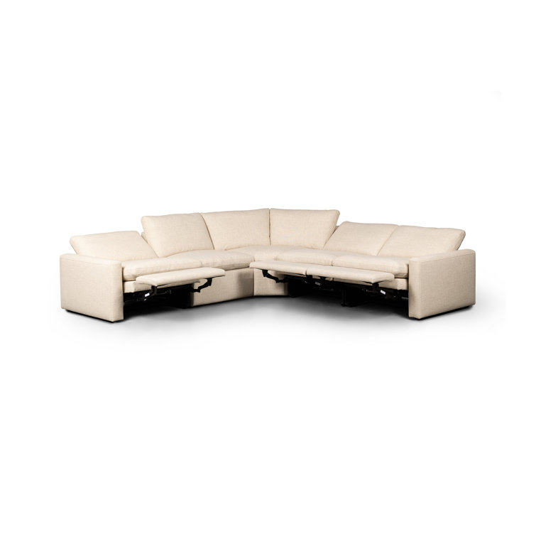 Antigo Natural Linen Five-Piece Sectional Sofa