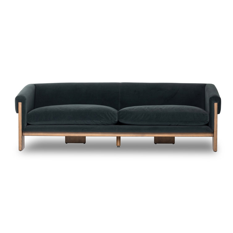 Cairo 90.5" Smoke Velvet Upholstered Sofa
