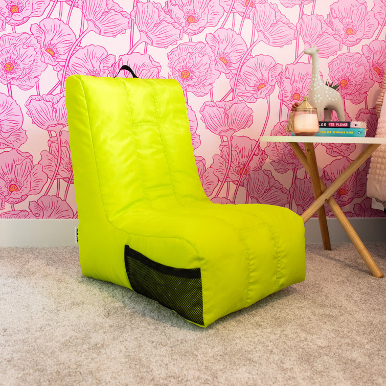 Lime Punch Polyester Video Lounger Bean Bag Chair
