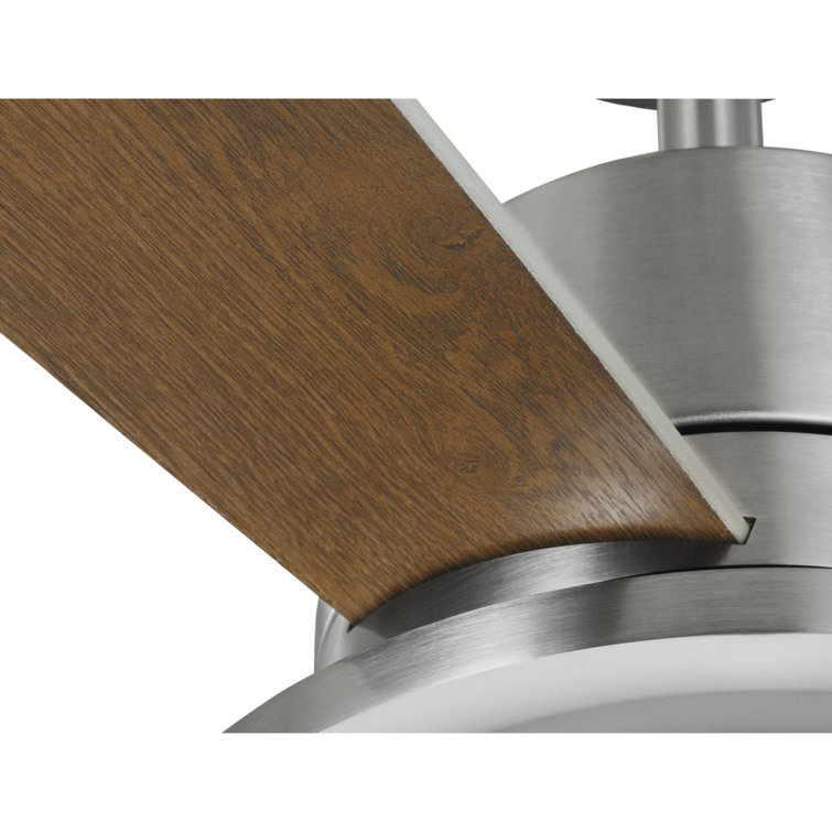 Tarsus 52-Inch Brushed Nickel Ceiling Fan with LED Light