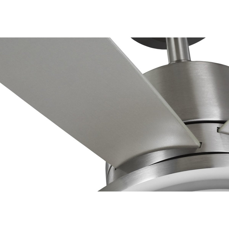 Tarsus 52-Inch Brushed Nickel Ceiling Fan with LED Light
