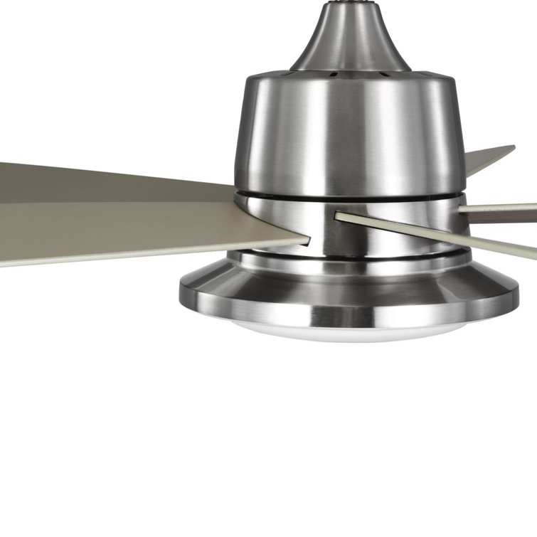 Tarsus 52-Inch Brushed Nickel Ceiling Fan with LED Light