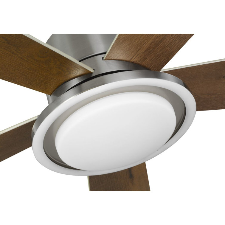 Tarsus 52-Inch Brushed Nickel Ceiling Fan with LED Light