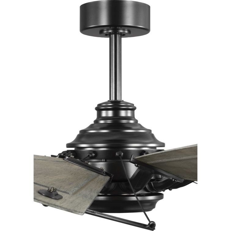 60-Inch Matte Black Windmill Ceiling Fan with Remote